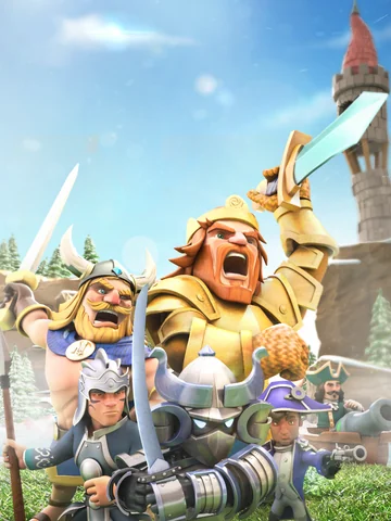 United Legends key art: a golden-armoured hero mid-shout with a raised sword and his units behind him